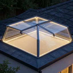 roof lantern with led strip light surround, realistic, photography, home and garden, houzz, 8k,
