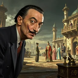 salvador dali cinematic scene by irakli nadar, unreal engine 5 highly rendered, subsurface scattering, global illumination, detailed and intricate song dynasty