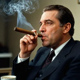 a recent photograph of god smoking a cuban cigar by stanley kubrick