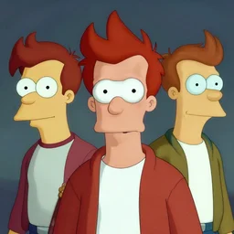photorealistic 3 0 0 0 ( futurama main characters ), portrait photography feroflex photorealistic studio lighting ektachrome detailed intricate face details, ultradetails, beautiful face
