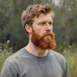 neckbeard in his natural habitat, masterpiece, oil paint