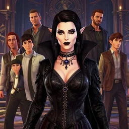 highly detailed portrait of young elvira mistress of the dark in gta v, stephen bliss, unreal engine, fantasy art by greg rutkowski, loish, rhads, ferdinand knab, makoto shinkai and lois van baarle, artgerm, pixar, ilya kuvshinov, rossdraws, tom bagshaw, global illumination, radiant light, detailed and intricate environment