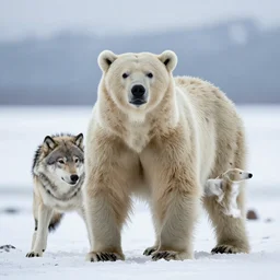 alaskan bear wolf