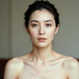a beautiful photographic portrait of a lady with a porcelain skin by annie leibovitz, canon eos 6 0 0 d, 5 0 mm, natural lights, vintage color scheme, trending on artstation