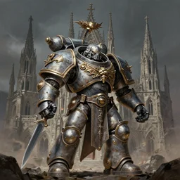 warhammer 4 0 0 0 0, gothic architecture, art by paul dainton