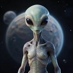 an amazing award winning portrait photo of an alien on an unknown planet