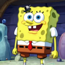 sponge bob square pants in bikini bottom anime character style high detail emotion jojo bizarre style