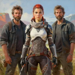 painting of aloy from horizon zero dawn by jean - leon gerome and otto pilny and adrien henri tanoux