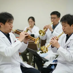 doctors playing instruments together