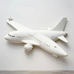 photo of minimalist abstract cubist sculpture of curvy spaceship with random small mecha mayan decorations, covered with few large white airplane parts with windows and doors, large size as relief 3 d mural