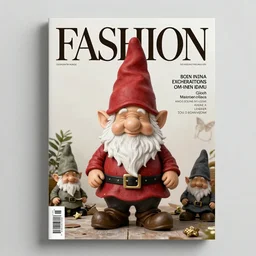 high fashion gnomes magazine cover