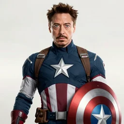 Robert Downey jr as captainAmarica