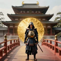 samurai, samurai temple, bridge, digital art, irina french, heraldo ortega, mandy jurgens golden ratio,, award winning, masterpiece, trending on artstation, 8 k 1 5 0 mpx