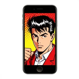 iphone in the style of roy lichtenstein