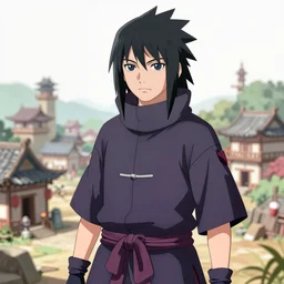 uchiha sasuke, village, highly detailed, digital painting, artstation, sharp focus, illustration, art by tan zi and ayanamikodon and alphonse mucha and wlop