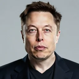 portrait of elon musk with tusk