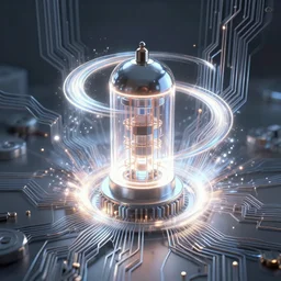 electron tube with rings around it, glowing, fantasy, circuitry, explosion, dramatic, intricate, elegant, highly detailed, digital painting, artstation, concept art, smooth, sharp focus, illustration, art by gustave dore, octane render