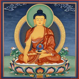 a thangka painting of a buddhist monk