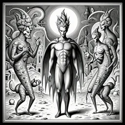 mehmet paterns, hr giger, mc escher style djinns