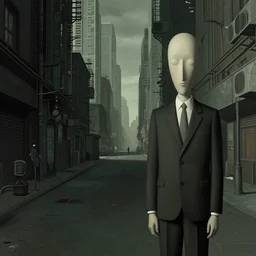 a cyberpunk backstreets of a futuristic city by kim keever and rene magritte