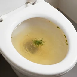 photograph of soup inside of a toilet