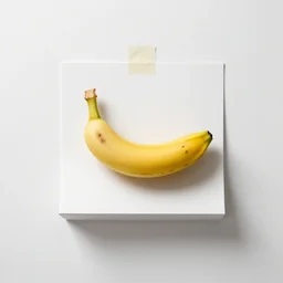 a banana taped at the wall in a white cube