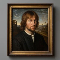 a portrait painting of luke from star wars in a renaissance style hanging in the louvre