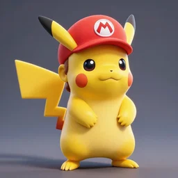super mario as pikachu, highly detailed, extremely high quality, hd, 4 k, 8 k, canon 3 0 0 mm, professional photographer, 4 0 mp, lifelike, top - rated, award winning, realistic, detailed lighting, detailed shadows, sharp, no blur, edited, corrected, trending