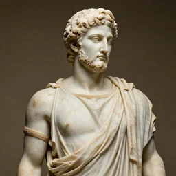 Imran Khan as a ancient Greek sculpture