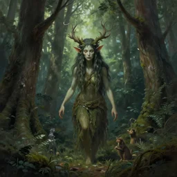 spirit of the forest, soul of the world, sharp focus, illustration, highly detailed, digital painting of a forest spirit, concept art, matte, by greg rutkowski, raymond swanland, and john avon
