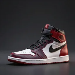 3D render of mid height air jordan sneakers the joker design, cinematic, studio lighting, award winning, highly detailed