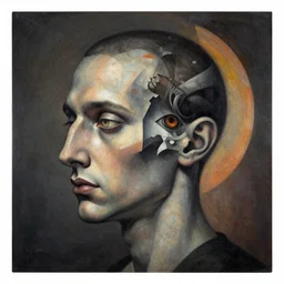 he mind of man in a surrealist, jim warren style