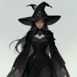 dark witch, highly detailed, artgerm style, artstation, soft light, sharp focus, illustration, character design, concept art