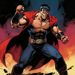 tex in mike mignola style bold colors - n 6