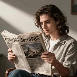 beautiful! Jerma985 reading the news, candid photograph
