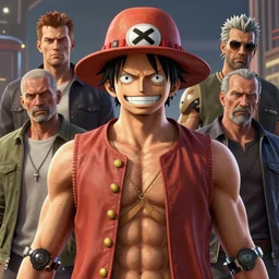highly detailed portrait 🤖 luffy in gta v, stephen bliss, unreal engine, fantasy art by greg rutkowski, loish, rhads, ferdinand knab, makoto shinkai and lois van baarle, ilya kuvshinov, rossdraws, tom bagshaw, global illumination, radiant light, detailed and intricate environment