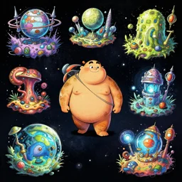 photo cartoon bd illustration comic manga painting of space environement : 5 fantasy environement, digital painting : 1 fat brush concept sketch artist bd enki bilal : 1 0