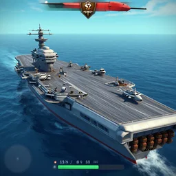 Gameplay screenshot of an aircraft carrier!!! in Sea of Thieves!!!, Unreal Engine