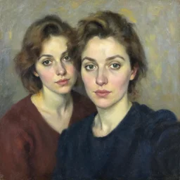 selfie taken by a woman in 2 0 1 9, painted by zinaida serebriakova