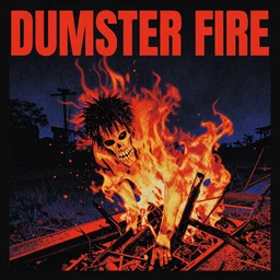 posterized album art for a band called dumpster fire