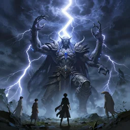 concept art of a powerful elvish druid summoning a lightning storm, key visual, ambient lighting, highly detailed, digital painting, artstation, concept art, sharp focus, by makoto shinkai and akihiko yoshida and hidari and wlop