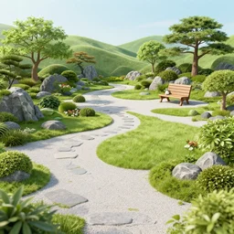 zen garden, panaorama, fantasy,