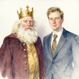 a watercolor of king bob - omb by wilhelm sasnal and floris jespers