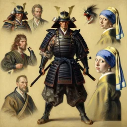 full image of a samurai, character design, painting by gaston bussiere, katsui tirada, greg rutkowski, craig mullins, vermeer, frank frazetta, fly, tom from finland, trend on artstation, jeffrey catherine jones