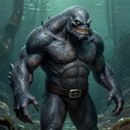 highly detailed illustration of gill - man from creature of the black lagoon, hyper realistic, sci - fi horror art, colored, gerald brom
