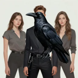 epic professional digital art of crow that is a human by dan hillier and julia deville
