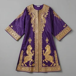 Intricate, Byzantine, Exquisite, Regal, Royal, Tyrian purple gilded medieval byzantine tunic