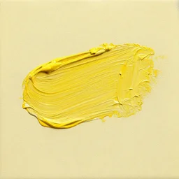 a oil paint stroke of cadmium yellow light on a canvas