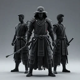 cyber black samurai made of beads : by michal karcz, daniel merriam, victo ngai and guillermo del toro : ornate, dynamic, particulate, intricate, elegant, highly detailed, centered, artstation, smooth, sharp focus, octane render