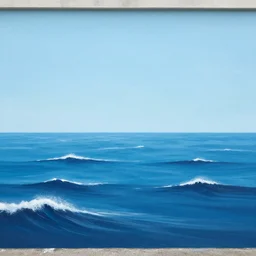 ocean, spray painted on a wall